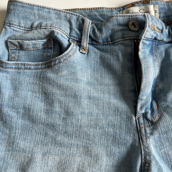 Jessica Simpson Low Rise Forever Short Shorts Blue  Denim Jean - Picture 3 of 11